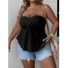 imageSOLY HUX Womens Plus Size Twist Front Tube Top Strapless Going Out Bandeau TopsPlain Black