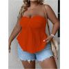 imageSOLY HUX Womens Plus Size Twist Front Tube Top Strapless Going Out Bandeau TopsSolid Orange
