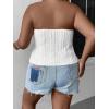 imageSOLY HUX Womens Plus Size Twist Front Tube Top Strapless Going Out Bandeau TopsSolid White
