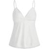 imageSOLY HUX Womens Plus Size Lace Trim Flared Cami Tops V Neck Spaghetti Strap Summer CamisolePlain White
