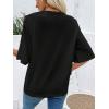 imageSOLY HUX Womens Figure Graphic Tees Criss Cross Cut Out Half Sleeve T Shirt Summer TopsBlack Heart