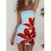 imageSOLY HUX Womens Floral Print Mini Tube Dress Strapless Sleeveless Bodycon DressesLight Blue Floral