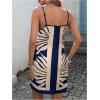 imageSOLY HUX Womens Floral Print Wrap Tie Side Dress Deep V Neck Spaghetti Strap Mini Beach Vacation DressesDark Blue Printed