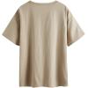 imageSOLY HUX Womens Graphic Oversized Tees Letter Print Summer Tops Vintage Half Sleeve Loose Casual T ShirtsBeigeBlack