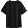 imageSOLY HUX Womens Graphic Oversized Tees Letter Print Summer Tops Vintage Half Sleeve Loose Casual T ShirtsBlack Graphic Letter