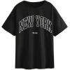 imageSOLY HUX Womens Graphic Oversized Tees Letter Print Summer Tops Vintage Half Sleeve Loose Casual T ShirtsBlack Graphic Letter
