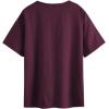 imageSOLY HUX Womens Graphic Oversized Tees Letter Print Summer Tops Vintage Half Sleeve Loose Casual T ShirtsBurgundy Ny