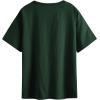 imageSOLY HUX Womens Graphic Oversized Tees Letter Print Summer Tops Vintage Half Sleeve Loose Casual T ShirtsDark Green Letter