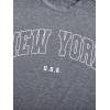 imageSOLY HUX Womens Graphic Oversized Tees Letter Print Summer Tops Vintage Half Sleeve Loose Casual T ShirtsDark Grey Ny