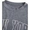 imageSOLY HUX Womens Graphic Oversized Tees Letter Print Summer Tops Vintage Half Sleeve Loose Casual T ShirtsDark Grey Ny