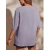 imageSOLY HUX Womens Graphic Oversized Tees Letter Print Summer Tops Vintage Half Sleeve Loose Casual T ShirtsDusty Purple Flower