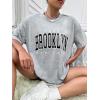 imageSOLY HUX Womens Graphic Oversized Tees Letter Print Summer Tops Vintage Half Sleeve Loose Casual T ShirtsGrey and Black