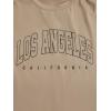 imageSOLY HUX Womens Graphic Oversized Tees Letter Print Summer Tops Vintage Half Sleeve Loose Casual T ShirtsKhaki La