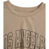 imageSOLY HUX Womens Graphic Oversized Tees Letter Print Summer Tops Vintage Half Sleeve Loose Casual T ShirtsKhaki La