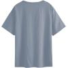 imageSOLY HUX Womens Graphic Oversized Tees Letter Print Summer Tops Vintage Half Sleeve Loose Casual T ShirtsLetter Grey