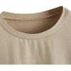 imageSOLY HUX Womens Graphic Oversized Tees Letter Print Summer Tops Vintage Half Sleeve Loose Casual T ShirtsLetter Khaki