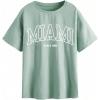 imageSOLY HUX Womens Graphic Oversized Tees Letter Print Summer Tops Vintage Half Sleeve Loose Casual T ShirtsMint Green Letter Graphic