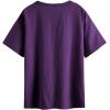 imageSOLY HUX Womens Graphic Oversized Tees Letter Print Summer Tops Vintage Half Sleeve Loose Casual T ShirtsPurple Ny