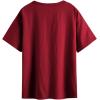 imageSOLY HUX Womens Graphic Oversized Tees Letter Print Summer Tops Vintage Half Sleeve Loose Casual T ShirtsRed Ny