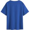 imageSOLY HUX Womens Graphic Oversized Tees Letter Print Summer Tops Vintage Half Sleeve Loose Casual T ShirtsRoyal Blue Ny