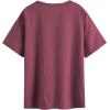 imageSOLY HUX Womens Graphic Oversized Tees Letter Print Summer Tops Vintage Half Sleeve Loose Casual T ShirtsRust Brown Letter