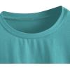 imageSOLY HUX Womens Graphic Oversized Tees Letter Print Summer Tops Vintage Half Sleeve Loose Casual T ShirtsTeal Blue Letter