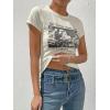 imageSOLY HUX Womens Graphic Tees Crop Fitted Tops Casual Summer Slogan Letter Print Short Sleeve T ShirtsApricot Graphic