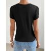 imageSOLY HUX Womens Graphic Tees Crop Fitted Tops Casual Summer Slogan Letter Print Short Sleeve T ShirtsBlack Graphic