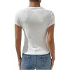 imageSOLY HUX Womens Graphic Tees Crop Fitted Tops Casual Summer Slogan Letter Print Short Sleeve T ShirtsWhite Graphic