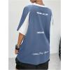 imageSOLY HUX Womens Graphic Tees Y2k Oversized T Shirt Jersey Streetwear Shirts Vintage Summer TopsBlue and White