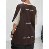 imageSOLY HUX Womens Graphic Tees Y2k Oversized T Shirt Jersey Streetwear Shirts Vintage Summer TopsBrown and Beige