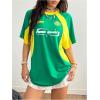 imageSOLY HUX Womens Graphic Tees Y2k Oversized T Shirt Jersey Streetwear Shirts Vintage Summer TopsGreen and Yellow