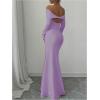 imageSOLY HUX Womens Long Sleeve Off The Shoulder Bodycon Dress Elegant Maxi Dress Cocktail Prom DressesMauve Purple
