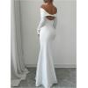 imageSOLY HUX Womens Long Sleeve Off The Shoulder Bodycon Dress Elegant Maxi Dress Cocktail Prom DressesPure White