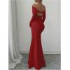 imageSOLY HUX Womens Long Sleeve Off The Shoulder Bodycon Dress Elegant Maxi Dress Cocktail Prom DressesSolid Burgundy