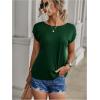 imageSOLY HUX Womens Open Back Short Sleeve Backless Tops Criss Cross Twist Tee Summer Sexy T ShirtSolid Dark Green