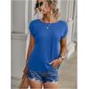 imageSOLY HUX Womens Open Back Short Sleeve Backless Tops Criss Cross Twist Tee Summer Sexy T ShirtSolid Royal Blue