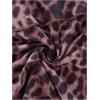 imageSOLY HUX Womens Sexy Leopard Print Halter V Neck Mini Dress Retro Backless Fitted Bodycon DressesDark Brown Leopard