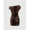 imageSOLY HUX Womens Sexy Leopard Print Off Shoulder Mini Dress Y2K Grunge Punk Bodycon DressesBrown Leopard