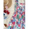 imageSOLY HUX Womens Summer Tropical Midi Dresses Square Neck Beach ALine Sun Casual Boho Floral Print Flowy Long DressGreen Floral