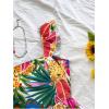 imageSOLY HUX Womens Summer Tropical Midi Dresses Square Neck Beach ALine Sun Casual Boho Floral Print Flowy Long DressGreen Multi