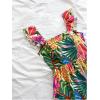 imageSOLY HUX Womens Summer Tropical Midi Dresses Square Neck Beach ALine Sun Casual Boho Floral Print Flowy Long DressGreen Multi