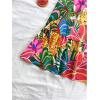imageSOLY HUX Womens Summer Tropical Midi Dresses Square Neck Beach ALine Sun Casual Boho Floral Print Flowy Long DressGreen Multi