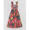 imageSOLY HUX Womens Summer Tropical Midi Dresses Square Neck Beach ALine Sun Casual Boho Floral Print Flowy Long DressMulticolor