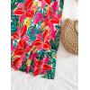 imageSOLY HUX Womens Summer Tropical Midi Dresses Square Neck Beach ALine Sun Casual Boho Floral Print Flowy Long DressPink Multi