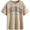 imageSOLY HUX Womens Graphic Oversized Tees Letter Print Summer Tops Vintage Half Sleeve Loose Casual T ShirtsBeigeBlack