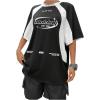 imageSOLY HUX Womens Graphic Tees Y2k Oversized T Shirt Jersey Streetwear Shirts Vintage Summer TopsBlack and White
