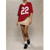 imageSOLY HUX 2024 Jersey Shirts for Women Number Graphic T Shirt V Neck Half Sleeve Oversized Tees Summer Streetwear TopsRed Letter