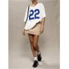 imageSOLY HUX 2024 Jersey Shirts for Women Number Graphic T Shirt V Neck Half Sleeve Oversized Tees Summer Streetwear TopsWhite Letter Print