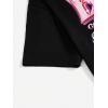 imageSOLY HUX Womens Car ampamp Letter Graphic Print TShirt Casual Summer Short Sleeve TopBlack Letter Graphic
